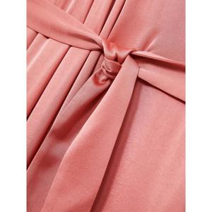 REISS ROSIN Satin Wide Leg Draped Jumpsuit